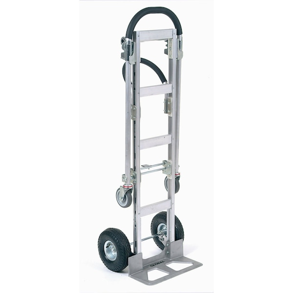 Global Industrial Aluminum 2-in-1 Convertible Hand Truck with Pneumatic Wheels - Senior 241666 - main